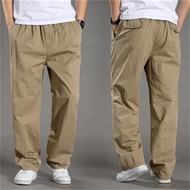 COD SIZE(M-6XL)Multi Pocket Cotton Cargo Pants men Work Loose Casual Long Sweatpants Slack Straightc