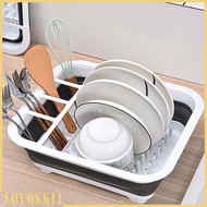 [Lovoski1] Dish Drainer, Dish Drainer with Drainer Board ,portable Dish Drying Rack for Travel Trailer