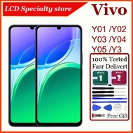 Original For Vivo Y01 Y01A Y02 Y02A Y02T Y02s Y03 Y03T Y04 Y04s Y05 Y3 Y3s LCD Display Touch Screen 