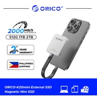 ORICO Mini Magnetic External SSD 512GB 1TB 2TB 2000MB/s Portable SSD for Phone(K20mini)