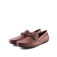 THE FLEXX Men's Leather Slip-On Moccasin Shoes -TF7240-HJ1-82-D.TAN