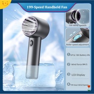 DM Handheld Fan GF02 Portable Turbo Fan Handheld Fan Pro High Speed Mini Fan Cooler 199 Level Adjust