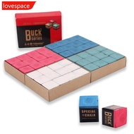 LOVESPACE 12Pcs/Box Billiard Cue Tip Chalk American Black 8 Pool Cue Tip Square Powder Billiard Supp