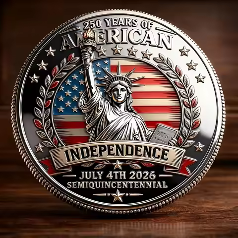 250th Anniversary Commemorative Coin 1776-2026 American Independence 3D Relief Patriotic Collectible