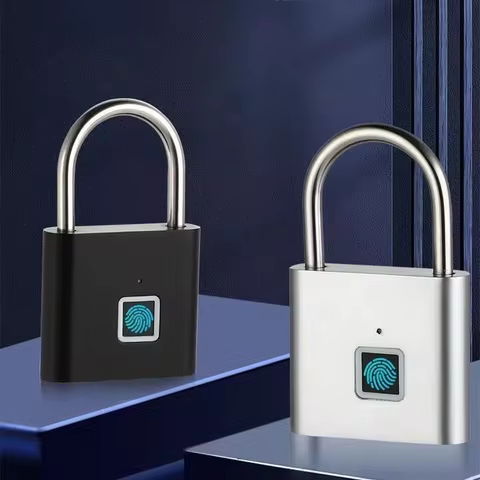 Keyless USB Charging Fingerprint Lock Smart Padlock Waterproof Door Lock 0.2sec Unlock Portable Anti