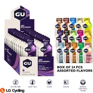 GU Energy Gel Box of 24x32g Sport Nutrition Energy Gel 100 Calories Assorted Flavors Running Hiking 