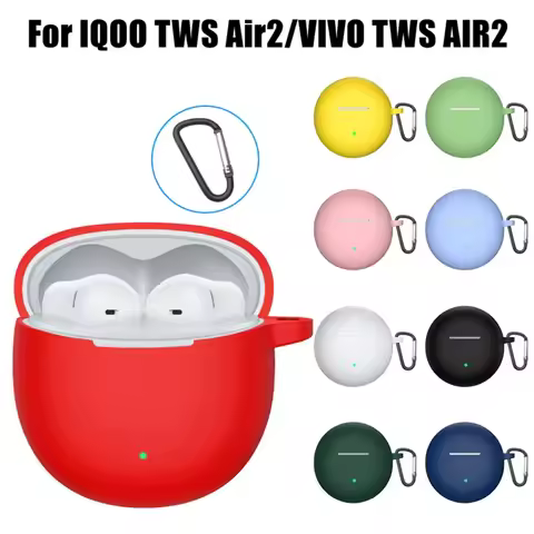 Soft Earphone Case for IQOO TWS Air2/VIVO TWS AIR2 Silicone Protective Sleeve Shockproof Dustproof P