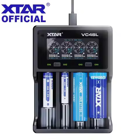 XTAR Smart USB C 18650 Battey Charger QC3.0 Fast Charge Rechargeable LI-ion Battery 18700 20700 2665