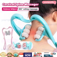 Cervical Neck Massager Clip Neck Massage Artifact 6 Wheel Neck Kneading Massager Manual Home Use Fat