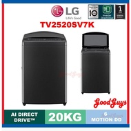 LG TV2520SV7K 20kg Top Load Washing Machine with Intelligent Fabric Care | AI Direct Drive™ | ThinQ™