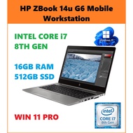 HP ZBook 14u G6 Mobile Workstation WITH INTEL CORE i7 8TH GEN/16GB RAM/512GB SSD (REFURBISHED)