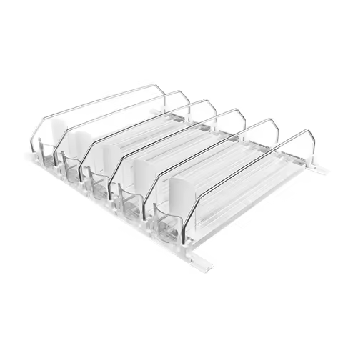 Drink Organizer Dispenser Spring Push Canned Beverage Push Rack Adjustable Width Beverage Rack E-sha