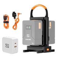 ZGCINE VM-C2 Dual Charger Kit for V-Mount V-Lock Battery, USB-C PD100W Power Supply, Fits All Smallr