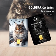 GDORA Gold Bar 0.25gram '' Mainecoon '' 999.99