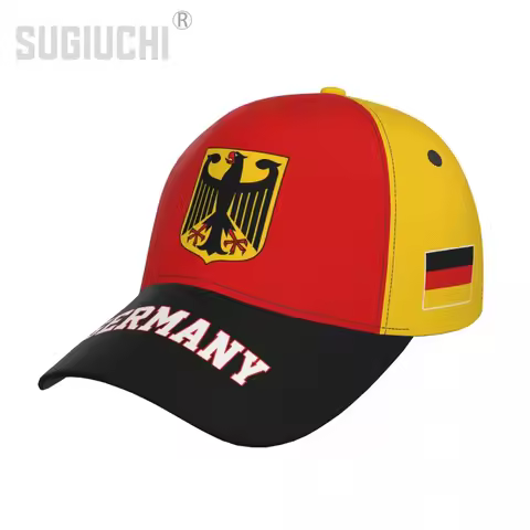 Unisex 3D Germany Flag German Adult Baseball Cap Patriotic Hat for Baseball Soccer