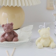 1pc Birthday Bear lilin ornamen DIY hadiah hari jadi kreatif gadis Cute bentuk aromaterapi lilin, lilin wangi, kaca Jar piala lilin, Western Classic Candlelight Dinner Props, ulang tahun fotografi hari lahir tarikh hiasan atmosfera, hiasan rumah