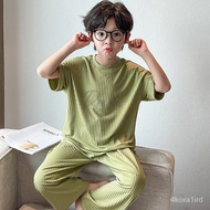 Sut Lengan Pendek Pakaian Rumah Musim Panas Budak Lelaki2024Piyama Nipis dan Baju Tidur Versi Korea Baru Borong质量求生存 N84
