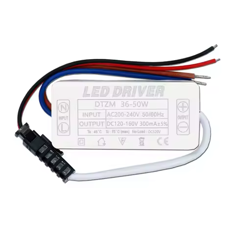 LED Driver 8W-25W 18W-36W 36W-50W 300mA Constant Current Lamp Transformer AC200-240V for Panel Light