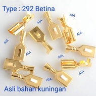 [ISI 10PCS]  Skun Kuningan female / Skun Gepeng Cewek / Skun Gepeng Female / Terminal Skun Gepeng