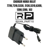 6101 | Nokia Charger Round Model + Pack Box Nokia 7210, 7310, 5330, 5310, 6300, 1280, 102 Casan Casa