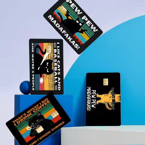 MADAFAKASDiy Credit Debit Card Sticker Party Sticker Decoration Waterproof Small Chip Card Skin Stic