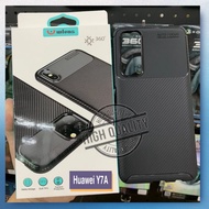For Huawei Y7a Case Cover Shockproof Bumper Carbon Fiber Soft Silicone Back Cover For Huawei Y7 a 20