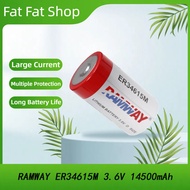 RAMWAY power type ER34615M 3.6V 14500mAh lithium sub battery D-type instrument lithium battery water