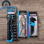 Flyman tools set package (12pcs socket set 8-24mm)(Allen wrench hexagon)(vise grip 10 inches)