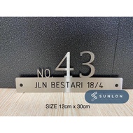 门牌定制 Outdoor modern house number plate 1.5mm stainless steel 304 with customised