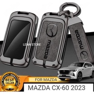 Mazda Cx-60 Cx60 2023 2024 2025 Metal Leather Remote Key Case Cover