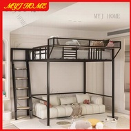 Iron Art Loft Bed Single Upper Bed Duplex Space Lower Desk Iron Frame Bed  Loft Bed/loft bed With st