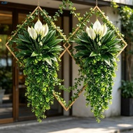 GOURMETDELIGHT Artificial Eucalyptus Hanging Plant, Realistic Simulated Eucalyptus Wall Vine Set, An