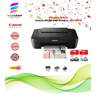 *READY STOCK* CANON PIXMA E410 Affordable E Series All In One Printer - Included 1 set Starter Ink