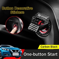 One-button Start Protective Cover Interior Ignition Switch Decorative Sticker for Nissan Navara X-trail D22 Qashqai March