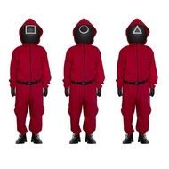 Squid Game Costume Cosplay Squid Game Guard Halloween Costume Money Heist Cosplay Ready stock in Mal