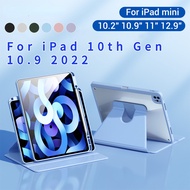 For iPad 10th Gen 10.9 2022 Air 5 Case For 2021 iPad Pro 11 Air 4 10.9 Stand Cover Pro 12.9 Mini 6 2019 10.2 7/8/9th Generation 360° rotation Case