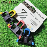 BUCKLOS Road Bike Attachment Cleats Attachment 0/2/6° SPD-SL Cleats Pedal Attachments Cycling Parts