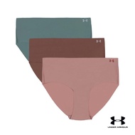 Under Armour กางเกงชั้นใน Hipster ซ่อนขอบแพ็ก 3 ตัวสำหรับผู้หญิง UA Pure Stretch