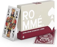 Rummy Card Game with Extra Large Corner Signs - Original Linen | French Picture Seniors