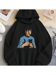 Spock's Cat Women's Big Size Women Hoodie Hoodie - Stylish And Comfortable Design