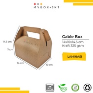 Gable Box Hampers Souvenir Gift Pack Snack 14x10x14,5 Laminasi