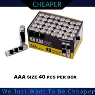 40pcs 1 Box NEW Ultra Battery AAA Carbon Zinc R03 1.5V Bateri