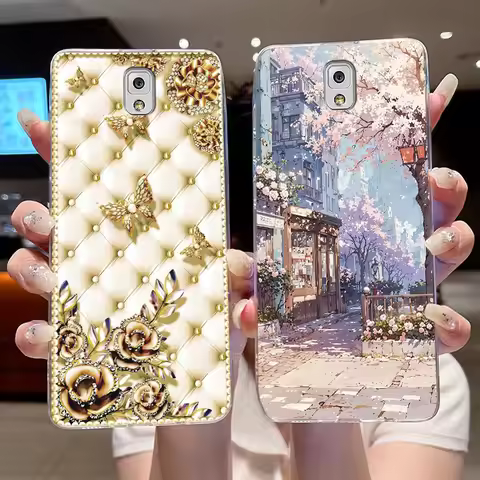 For Samsung Galaxy Note 3 N9000 Shockproof TPU Clear Cover Popular Pattern Cute Rabbit Lamp, Puppy K