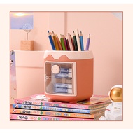 Cartoon Children's Pen Holder Multifunctional Stationery Storage Box Desktop Organizer