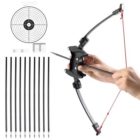 Bow Steel Ball 18 Shot, Arrow Support 7 Shot Dual-Purpose Folding Bow, Small mini Composite Bow Recu