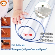 PVC TABLE MAT / ALAS MEJA PLASTIK / 1mm Thick Clear Protective Table Pad Waterproof Cover Protector 