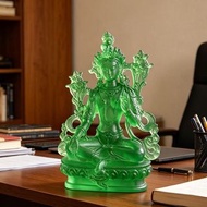 藏傳密宗綠度母 水琉璃樹脂佛像 Green Tara Statue