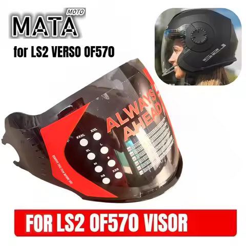 Hot HELMET VISORS for LS2 VERSO OF570 Visor Retro Motorcycle Half Helmet Lens RIDE SAFE RIDE WITH He