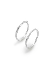 KHARYS Tiny wave rings - Silver 925 Stackable ring Knuckle ring แหวนเงินแท้ แหวนนิ้วก้อย