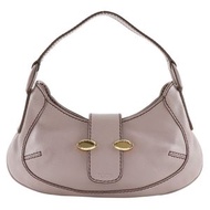 TOD'S二手皮革流浪包，義大利製造，淡紫色，拉鍊和腰帶。女士款。